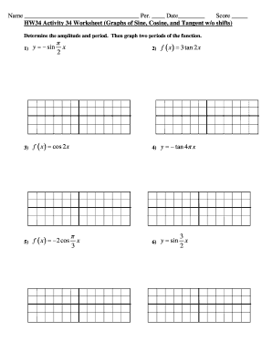 Graphing Sine Cosine And Tangent Worksheet - Fill Online ...