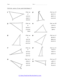 sine cosine tangent worksheet
