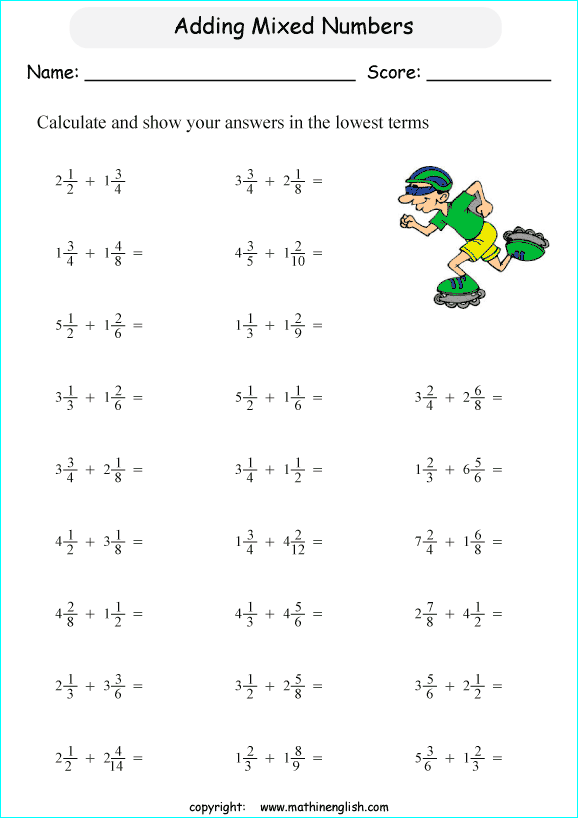 Printable primary math worksheet for math grades 1 to 6 based on ...