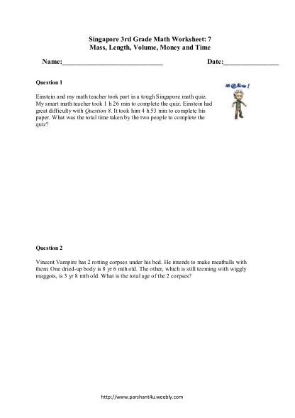 singapore math 5th grade worksheet