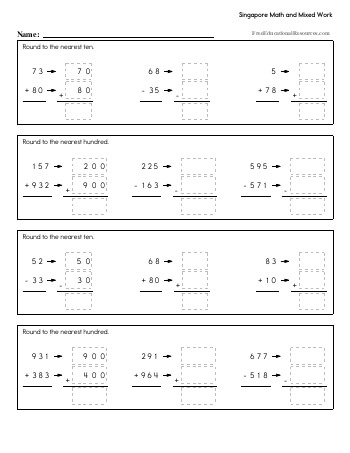 Singapore Math Worksheets | FreeEducationalResources.com