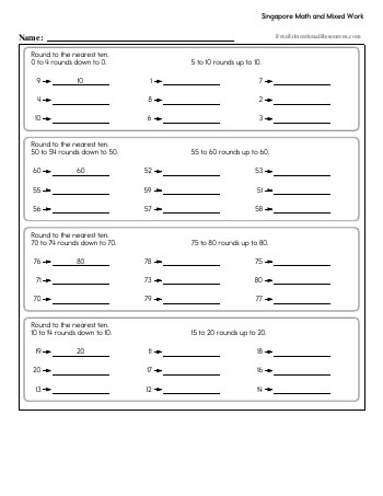 Singapore Math Worksheets | FreeEducationalResources.com