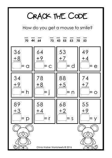 single digit addition and subtraction worksheet without regrouping