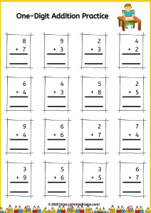 single digit addition and subtraction