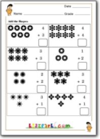 single digit addition worksheet first