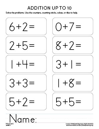 Single-Digit Addition Worksheet 3  