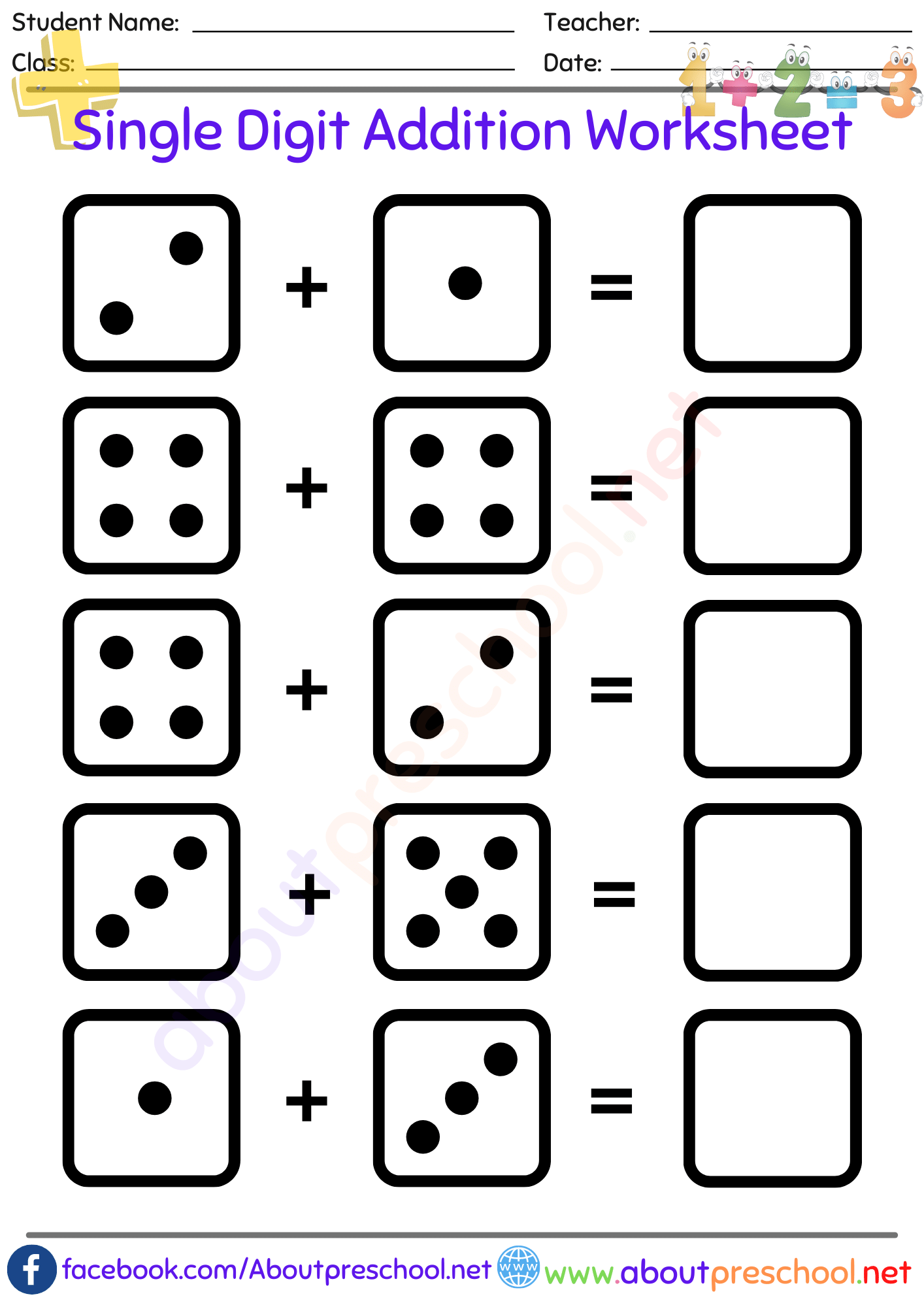 0-10 Addition Archives - Page 5 of 7 - About Preschool