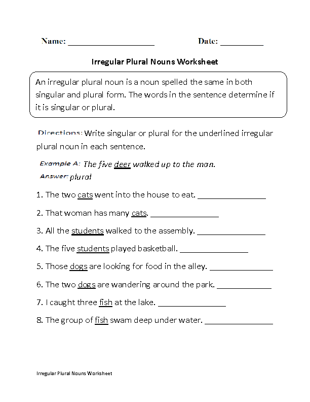 singular and plural nouns worksheet 2nd grade
