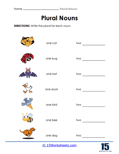 Plural Nouns Worksheets - 15 Worksheets Library
