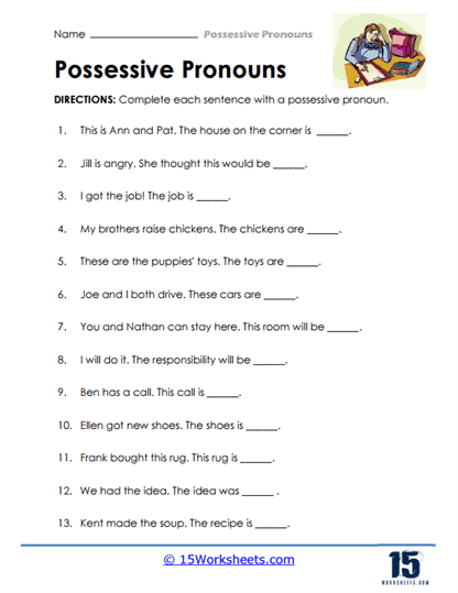 singular and plural pronoun worksheet