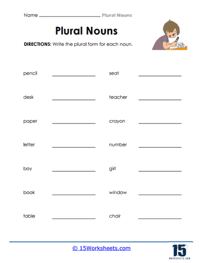Plural Nouns Worksheets - 15 Worksheets Library