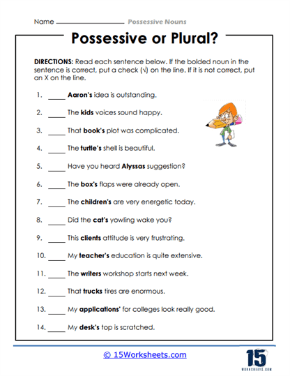 Possessive Nouns Worksheets - 15 Worksheets Library