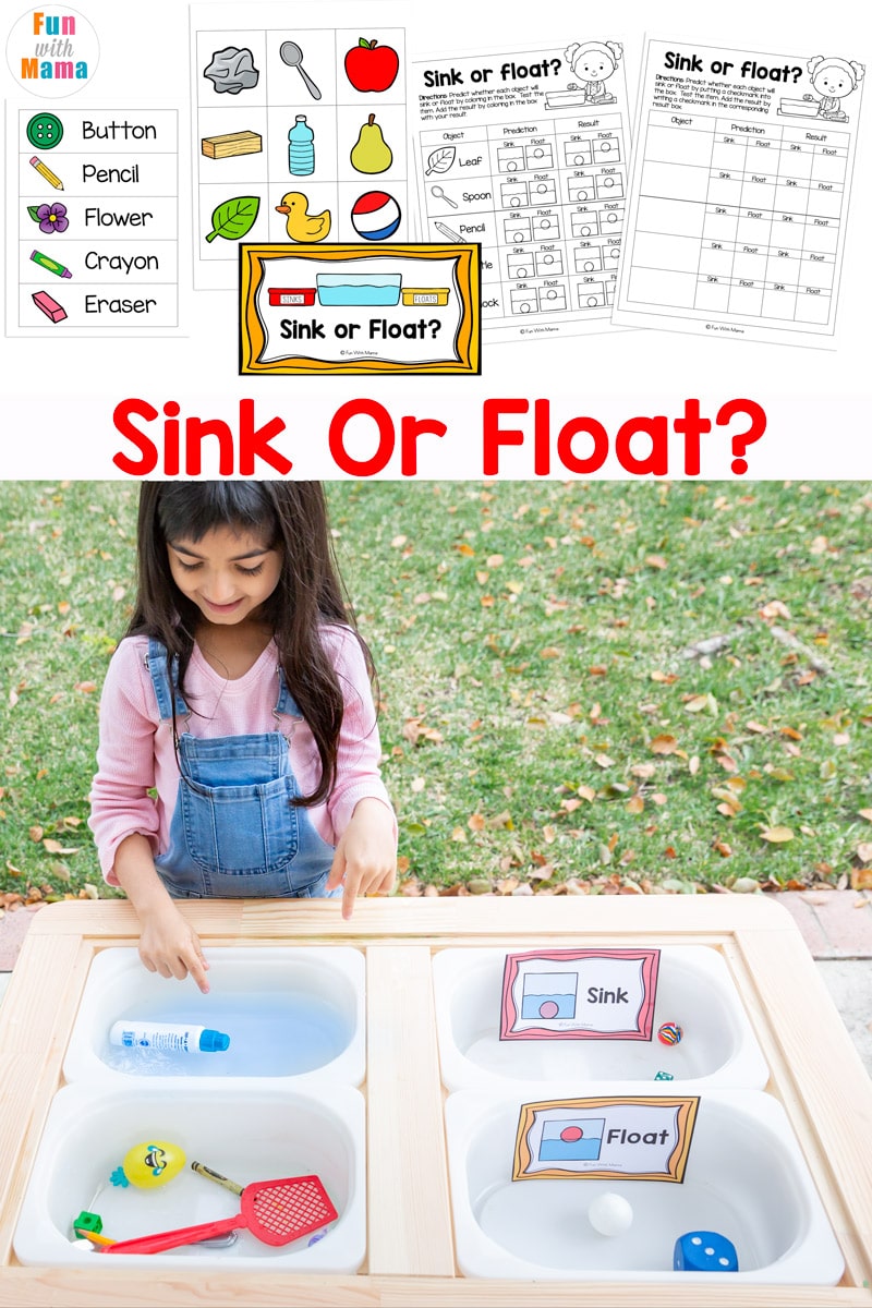 FUN Sink Or Float Experiment + Worksheet (FREE PRINTABLE)