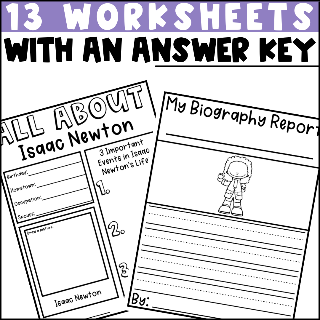 sir isaac newton worksheet