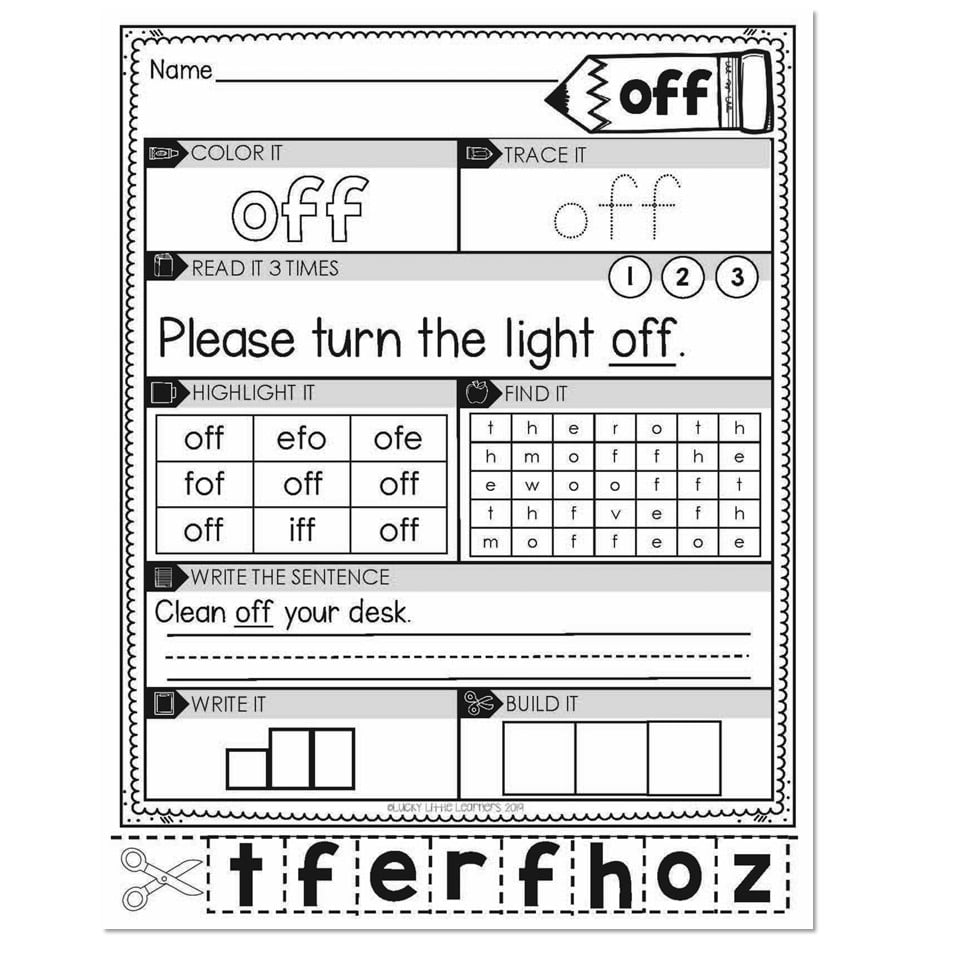 Free Printable Sight Words 2nd Grade Worksheet - kiddoworksheets