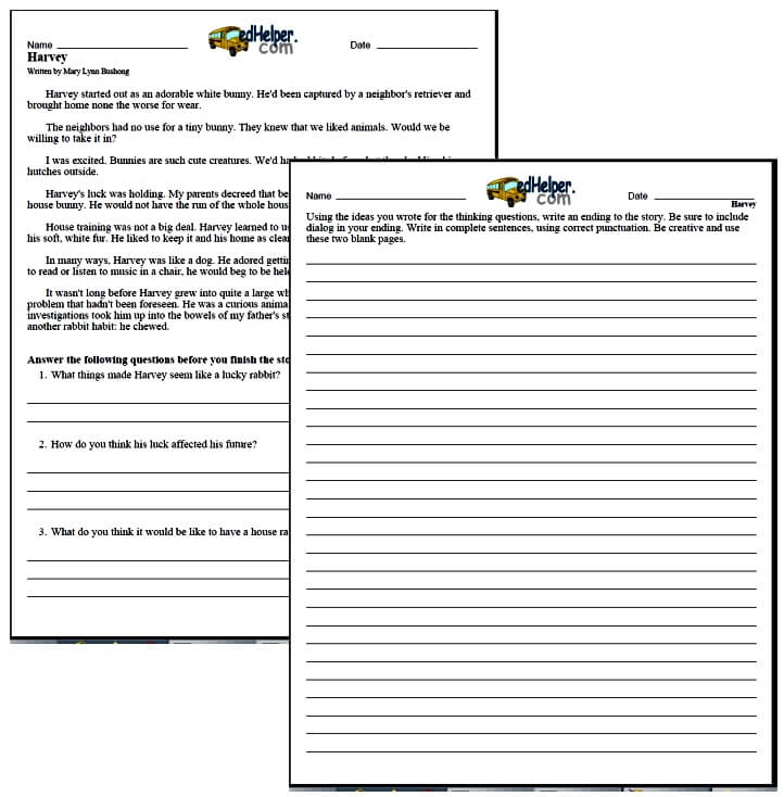 sixth grade language arts worksheet