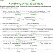 Printable 6th Grade Language Arts Worksheets 