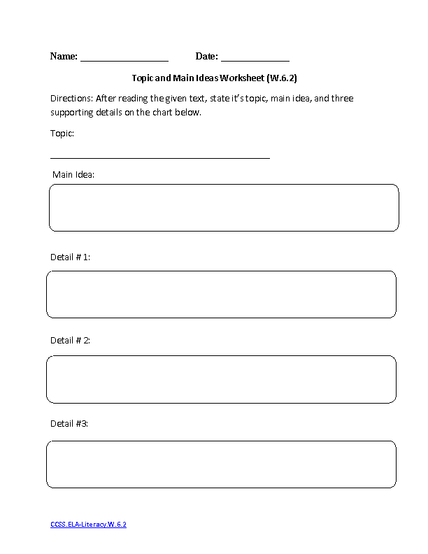 sixth grade language worksheet printable