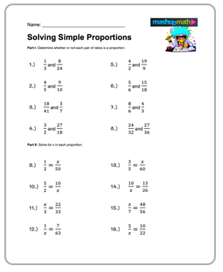sixth grade math worksheet printable