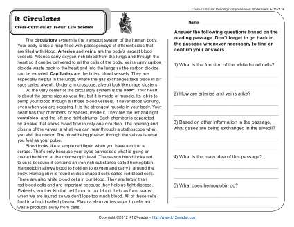 It Circulates - Reading Worksheets, Spelling, Grammar ...