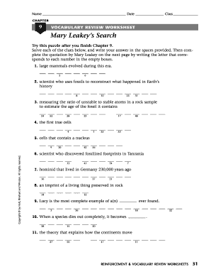 skills worksheet vocabulary review answers