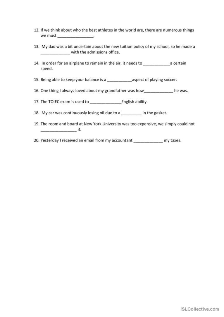 skills worksheet vocabulary review