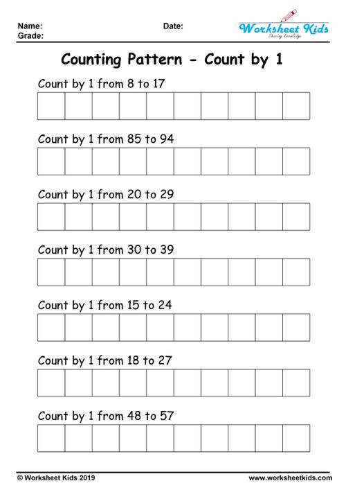 Free Printable Skip Counting Worksheets 1-10 | Grade K-3 Math Practice