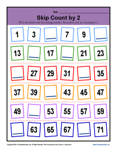Skip Counting by 2s Worksheets | 2nd Grade Math Activities