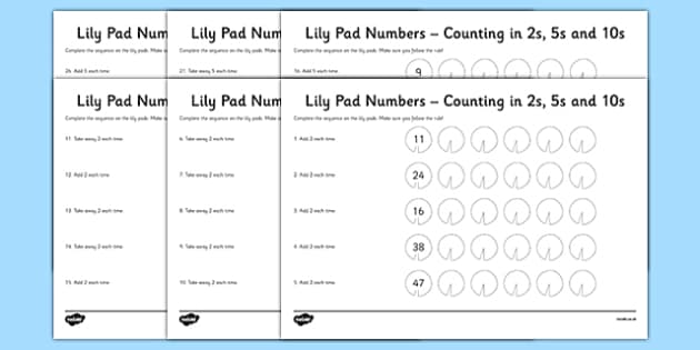skip counting by 2s 5s and 10s worksheet