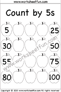 Skip Counting - Count by 5s / FREE Printable Worksheets - Worksheetfun