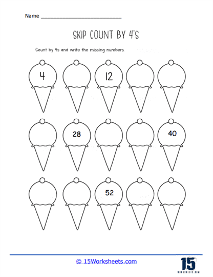 Skip Counting By 4s Worksheets - 15 Worksheets Library