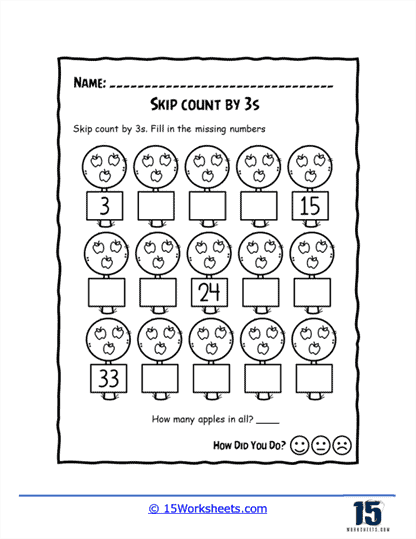 Skip Counting By 3s Worksheets - 15 Worksheets Library