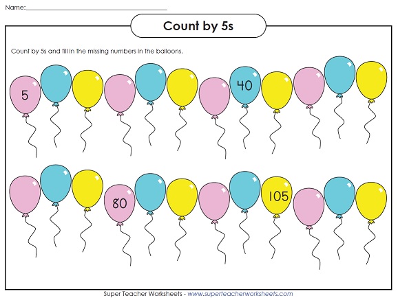 Skip Counting Worksheets