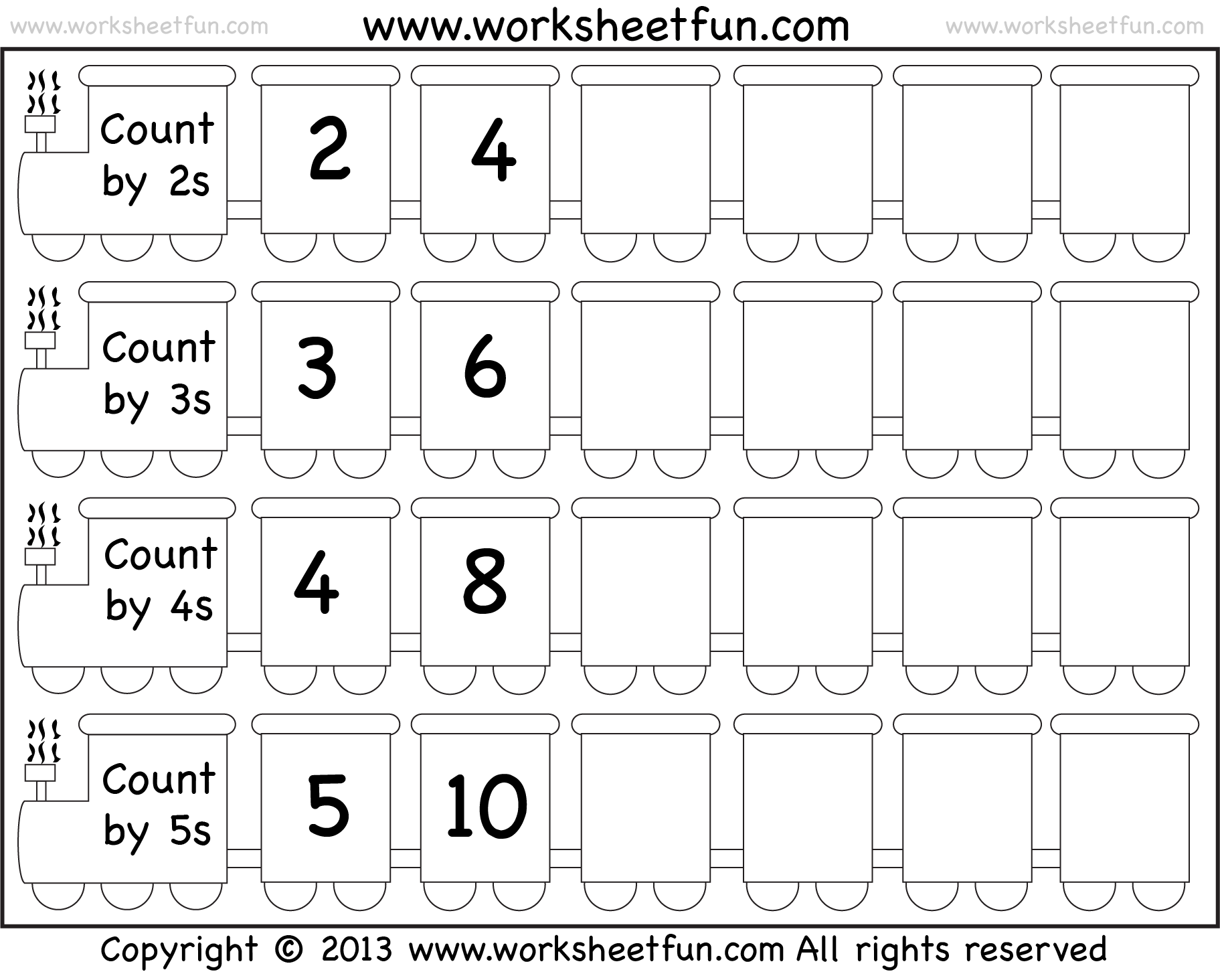 Skip Counting by 2, 3, 4 and 5 - Worksheet / FREE Printable ...