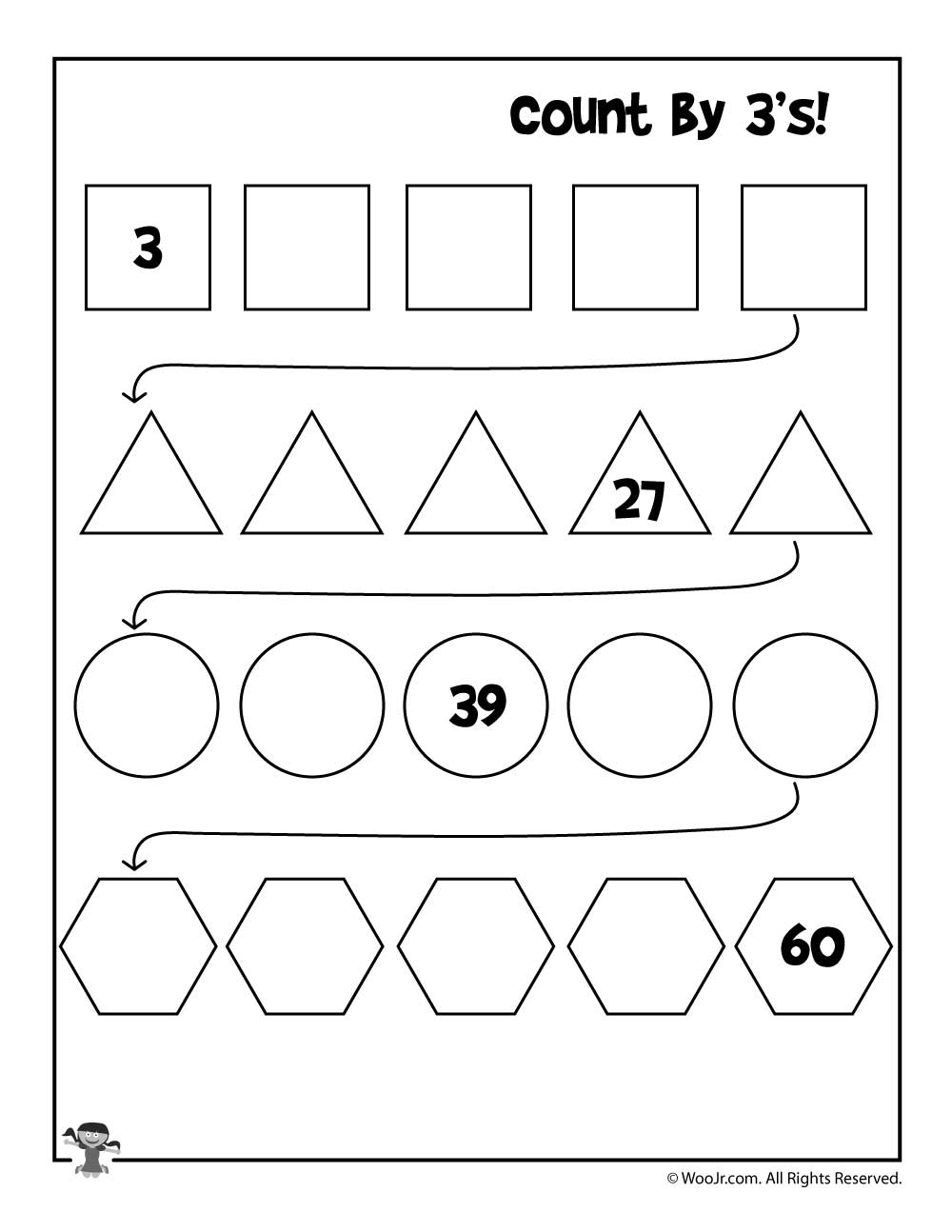 Simple Skip Counting Worksheets to Print | Woo! Jr. Kids ...