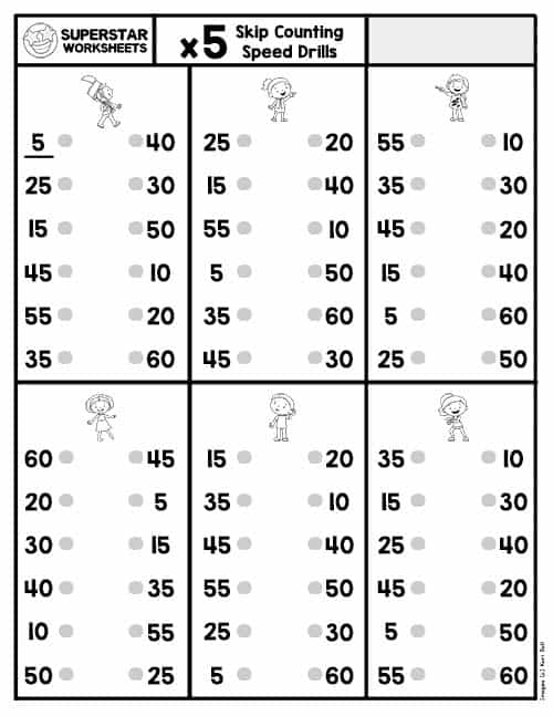 Skip Counting Worksheets -Worksheets Library