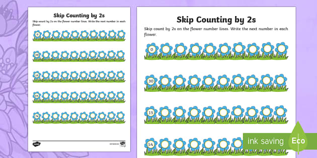 Mothers Day Skip Counting by 2s Worksheet / Worksheet