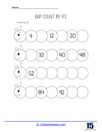 Skip Counting By 4s Worksheets - 15 Worksheets Library