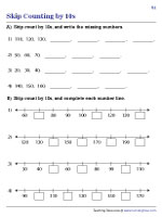 Skip Counting Worksheets