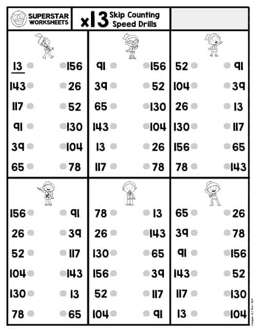 Skip Counting Speed Drills -Worksheets Library