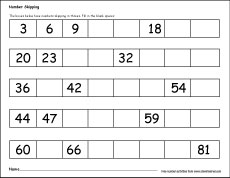 Skipping numbers activities and worksheets for kindergarten and ...