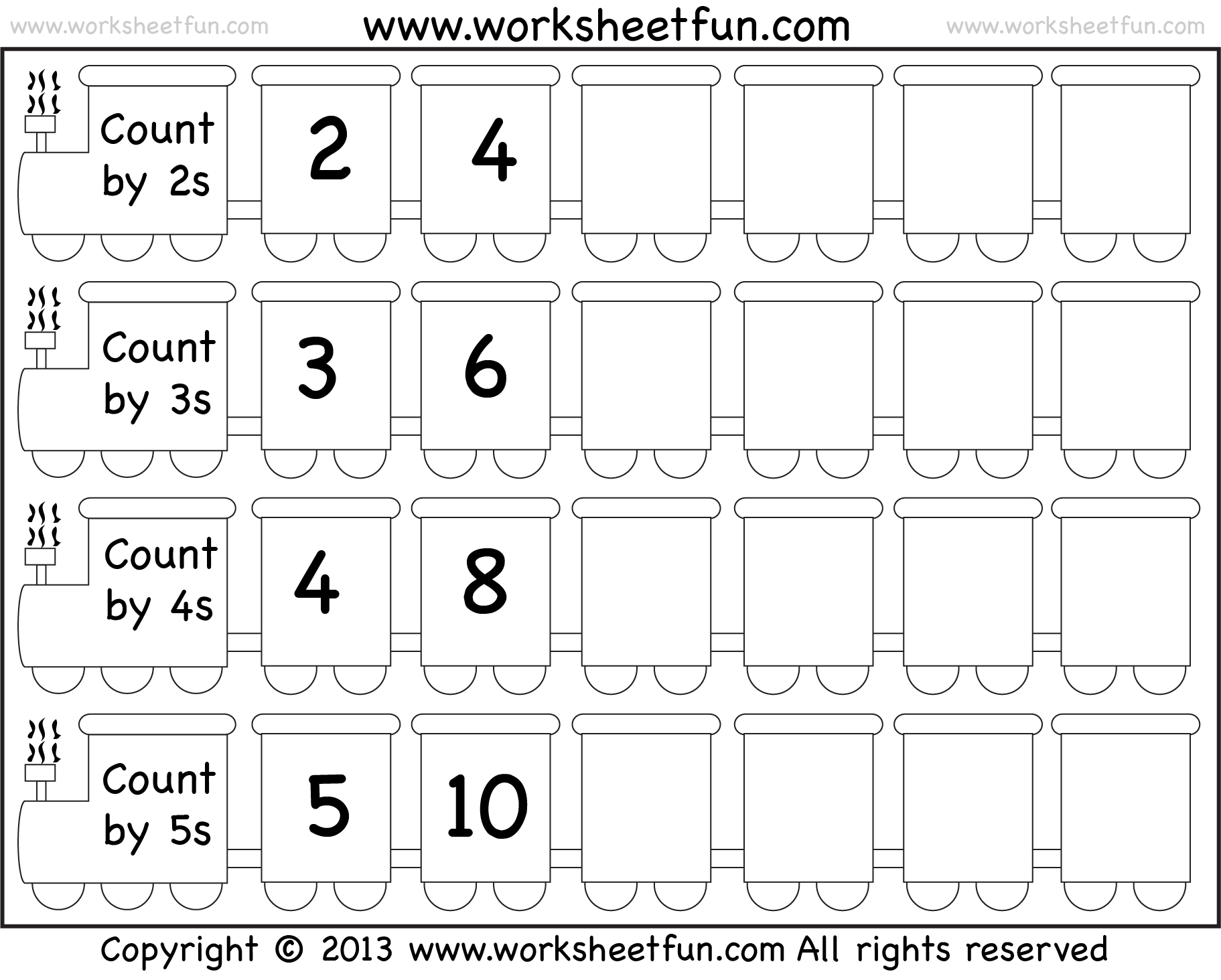 Skip Counting by 2, 3, 4 and 5 - Worksheet / FREE Printable ...