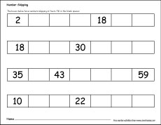 Skipping numbers activities and worksheets for kindergarten and ...