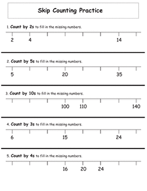 Skip Counting Practice | Interactive Worksheet 