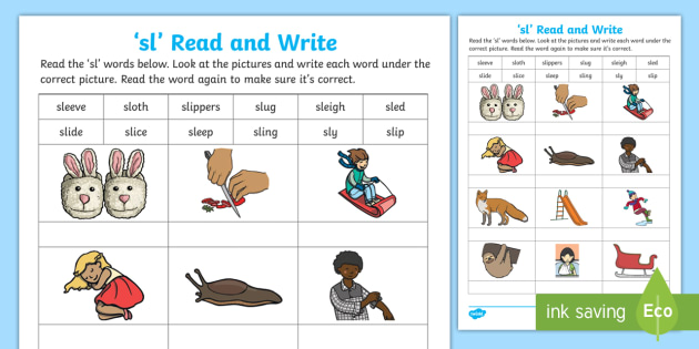 sl Phonics Words Worksheet | Literacy Resources. - Twinkl