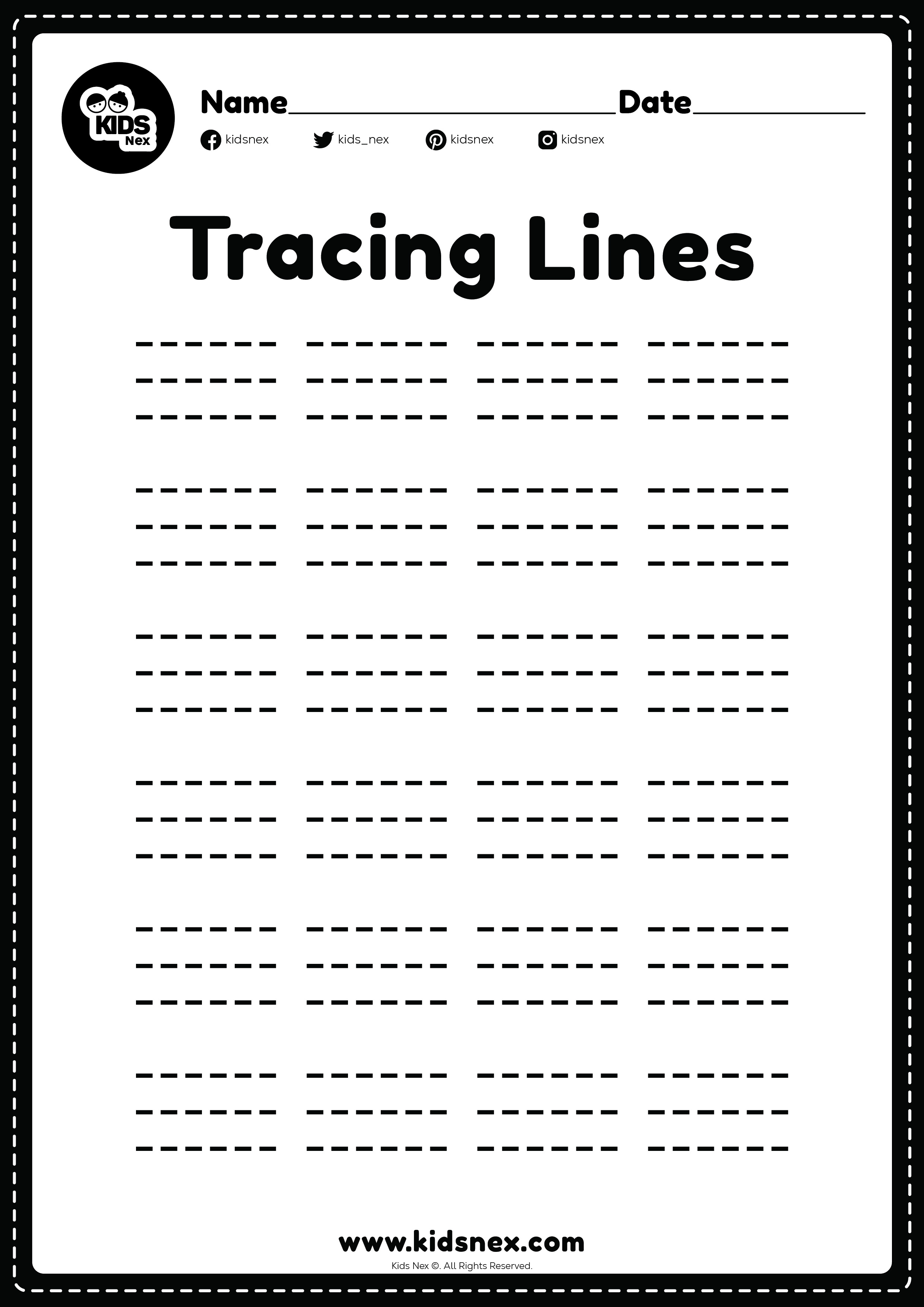 Sleeping Line Worksheet - Free Printable | www.kidsnex.com