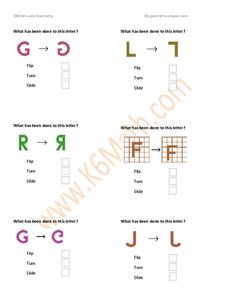 Geometry: Flip, Turn or Slide? Worksheet for 4th - 6th Grade ...