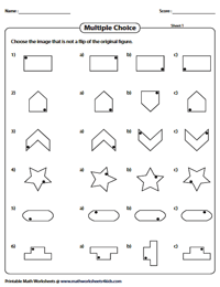 Slide, Flip and Turn Worksheets