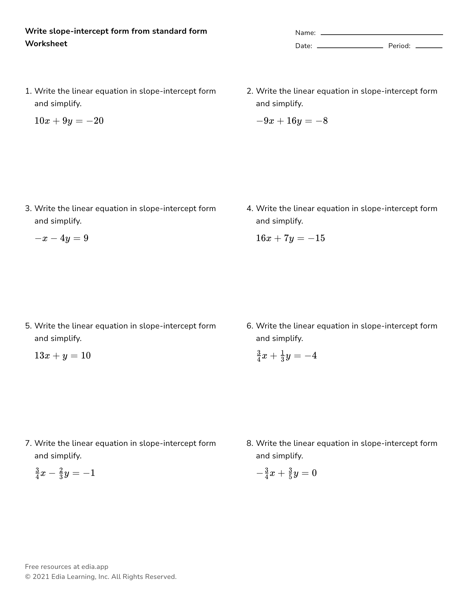 Edia | Free math homework in minutes