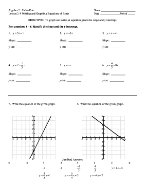 slope quiz worksheet